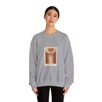 Terracotta Arch Abstract Sweatshirt | warm neutral shapes, clay tone art