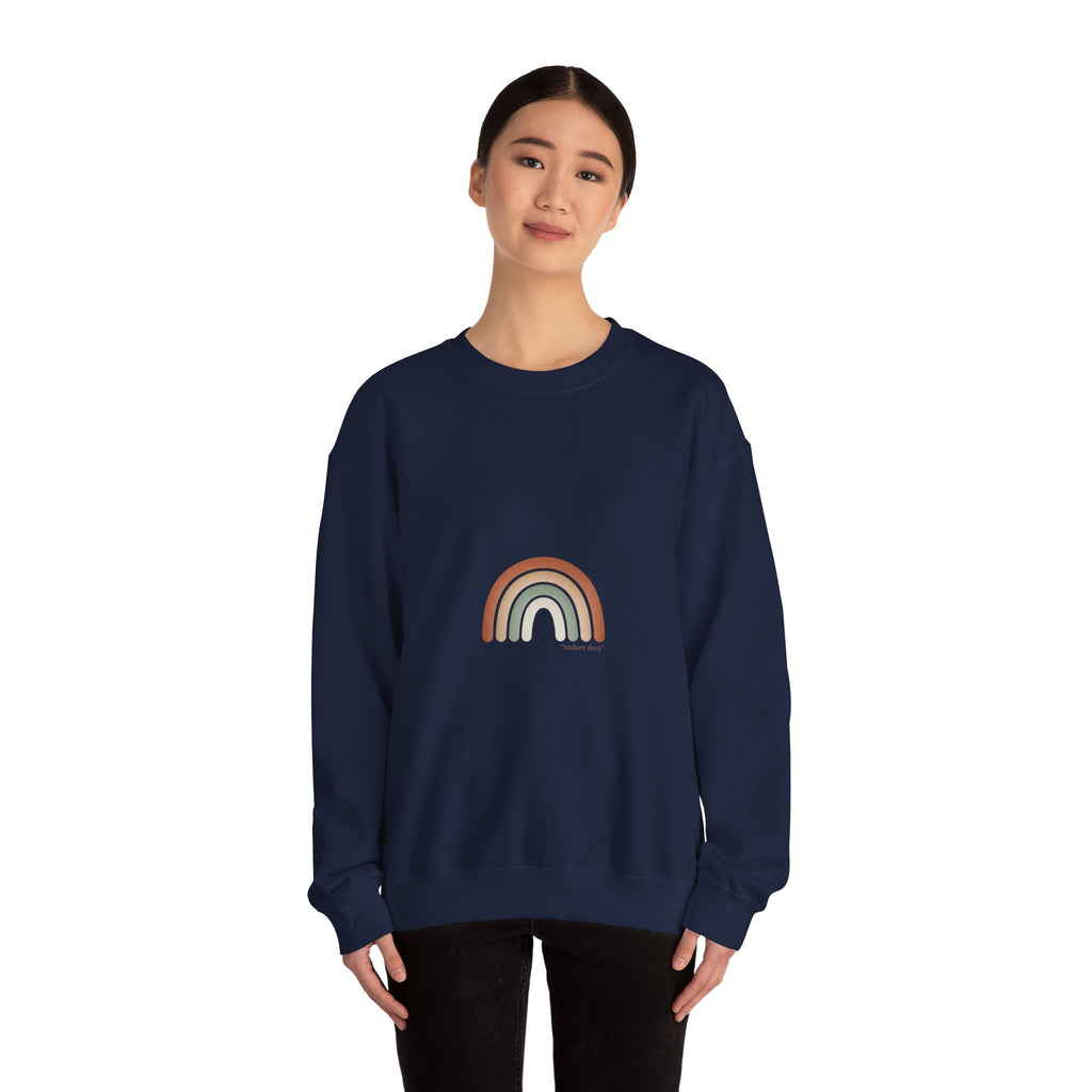 Neutral Rainbow Arc Sweatshirt | muted rainbow, boho desert arc