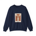 Terracotta Arch Abstract Sweatshirt | warm neutral shapes, clay tone art