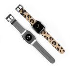 Leopard Print Silicone Watch Band — Beige Animal Pattern Apple/Smartwatch Strap