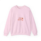 Just Peachy Crewneck Sweatshirt — Cute Peach Graphic Pullover