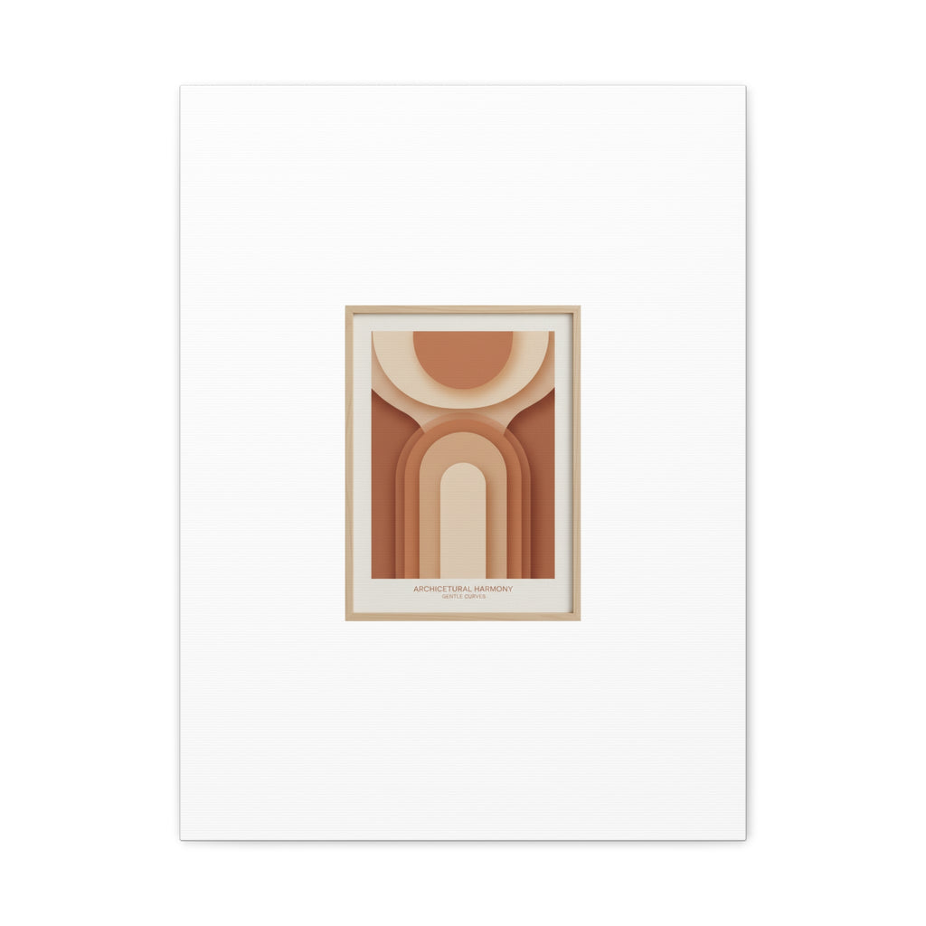Terracotta Arch Abstract Canvas | Earthy Minimal Poster