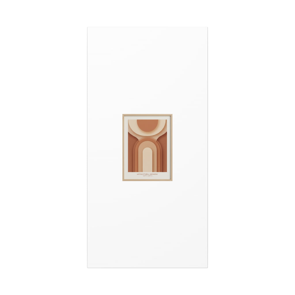 Terracotta Arch Abstract Canvas | Earthy Minimal Poster