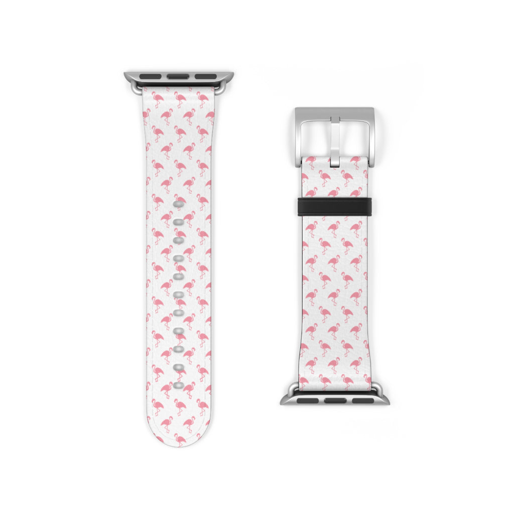 Pink Flamingo Pattern Watch Band — Cute Tropical Apple Watch Strap