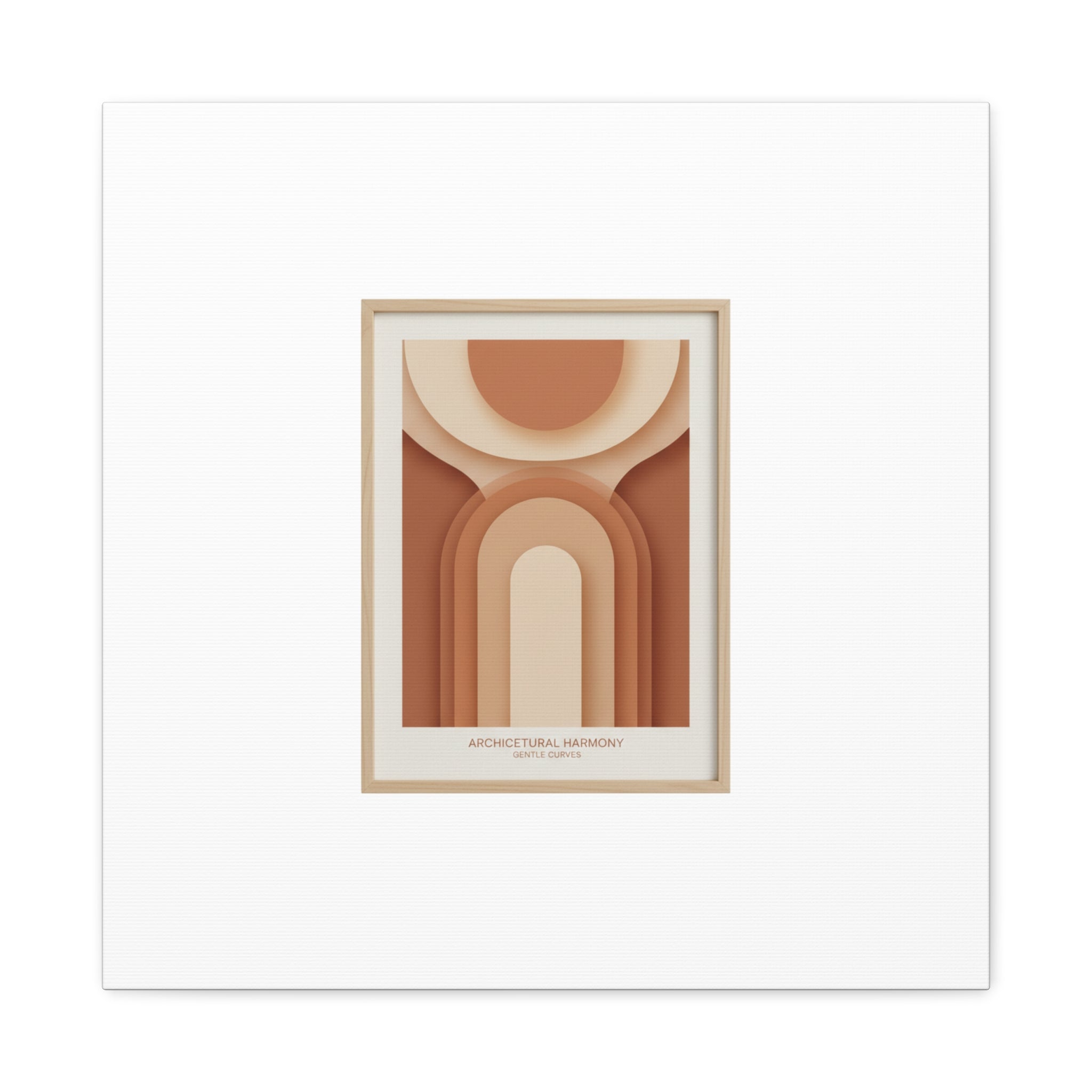 Terracotta Arch Abstract Canvas | Earthy Minimal Poster