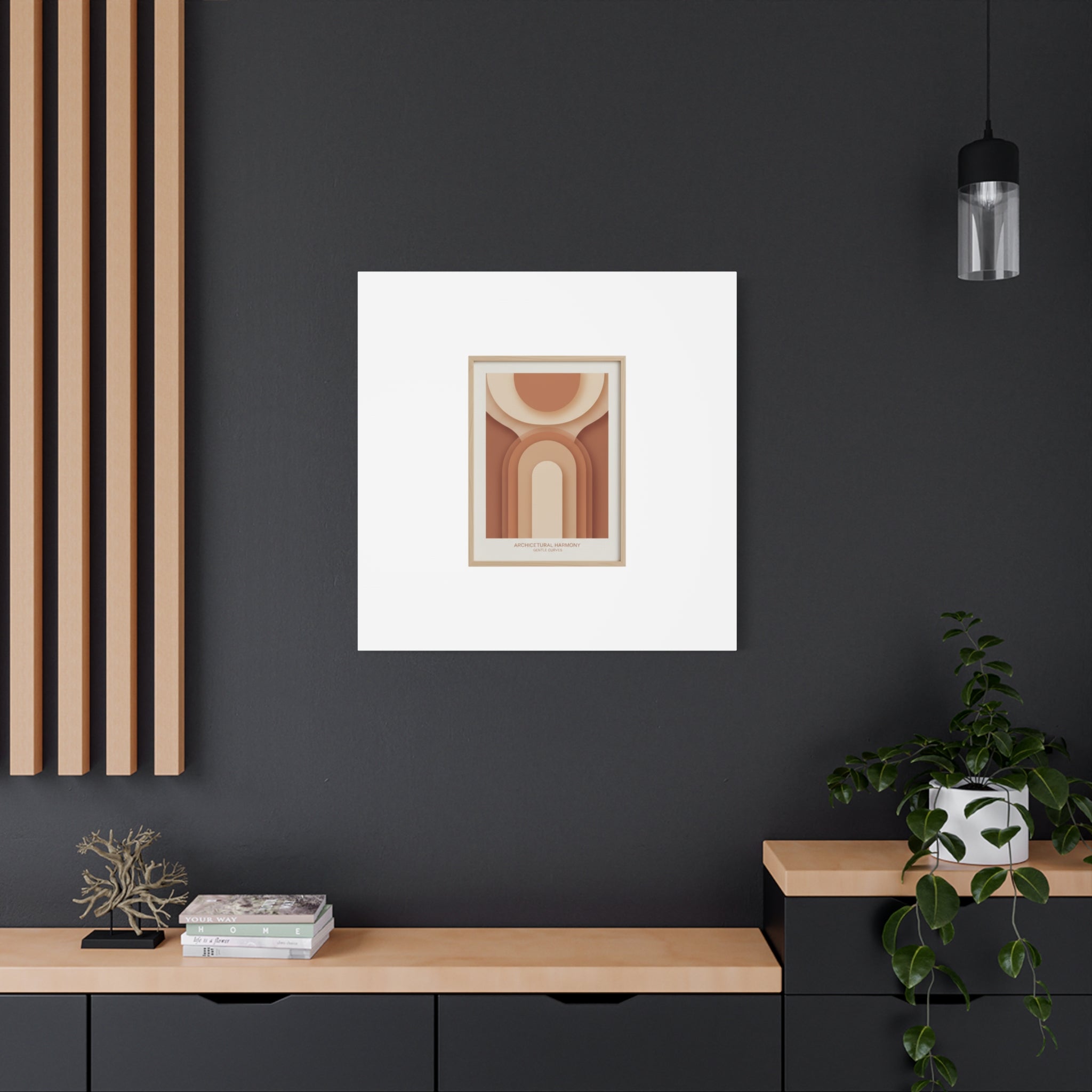Terracotta Arch Abstract Canvas | Earthy Minimal Poster