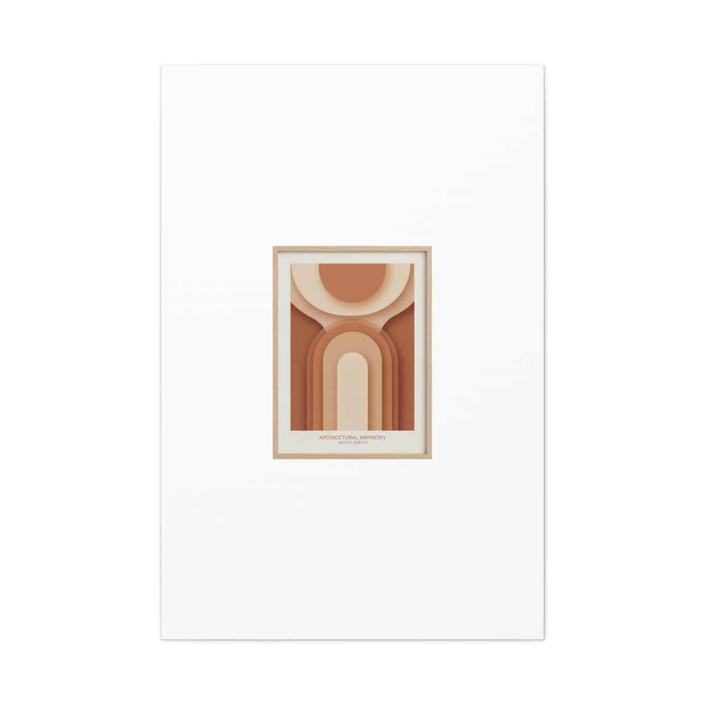 Terracotta Arch Abstract Canvas | Earthy Minimal Poster