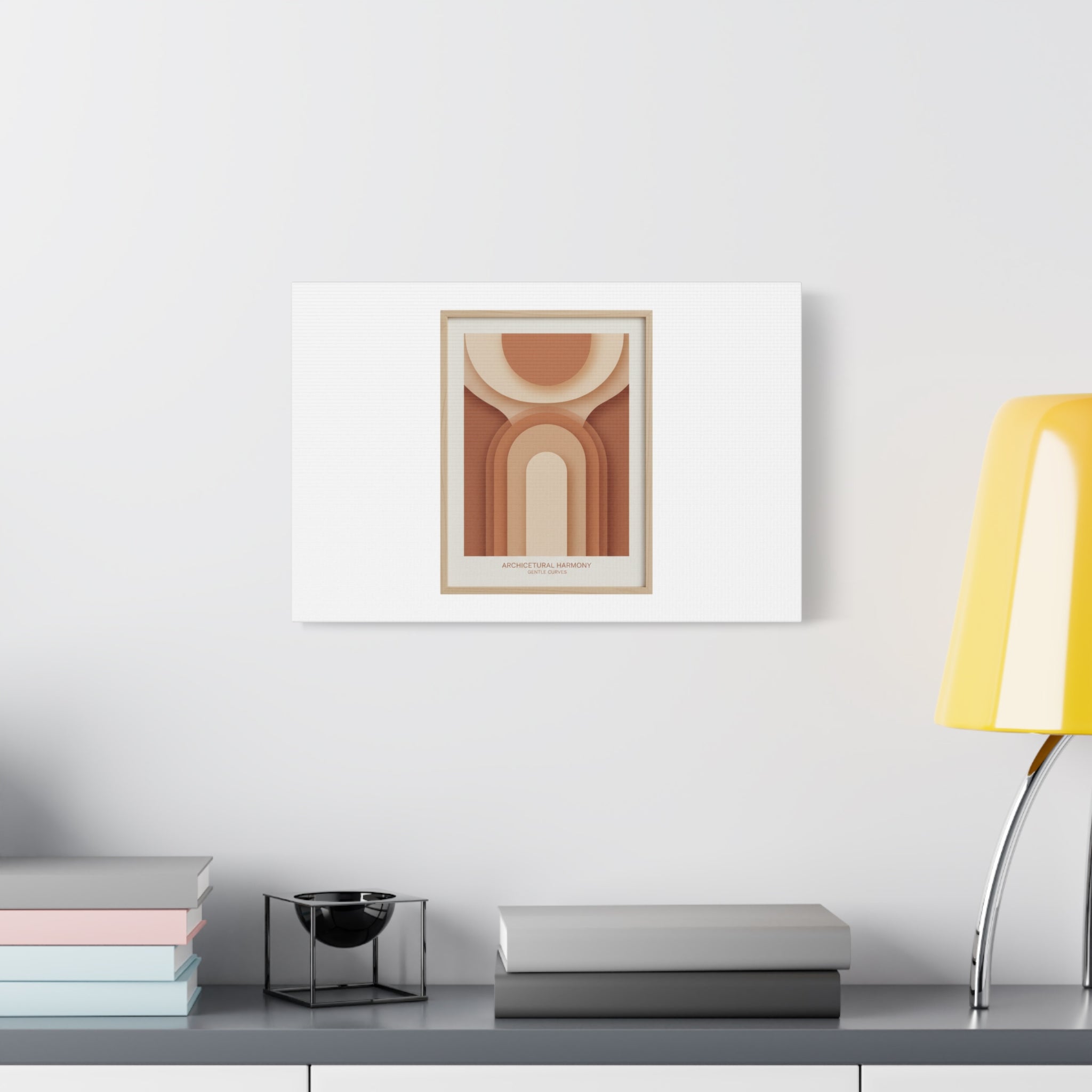Terracotta Arch Abstract Canvas | Earthy Minimal Poster