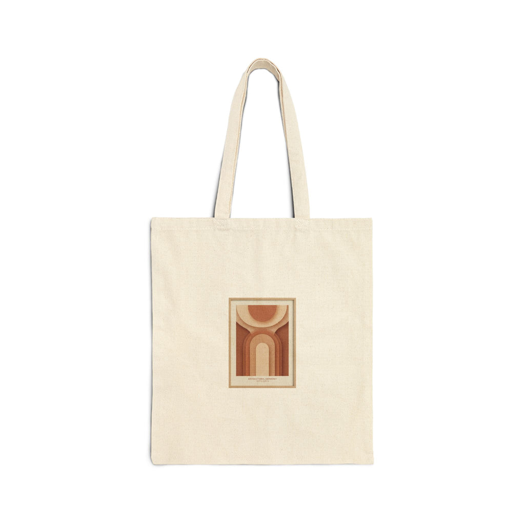 Terracotta Abstract Arch Tote | clay tone art, warm neutral shapes