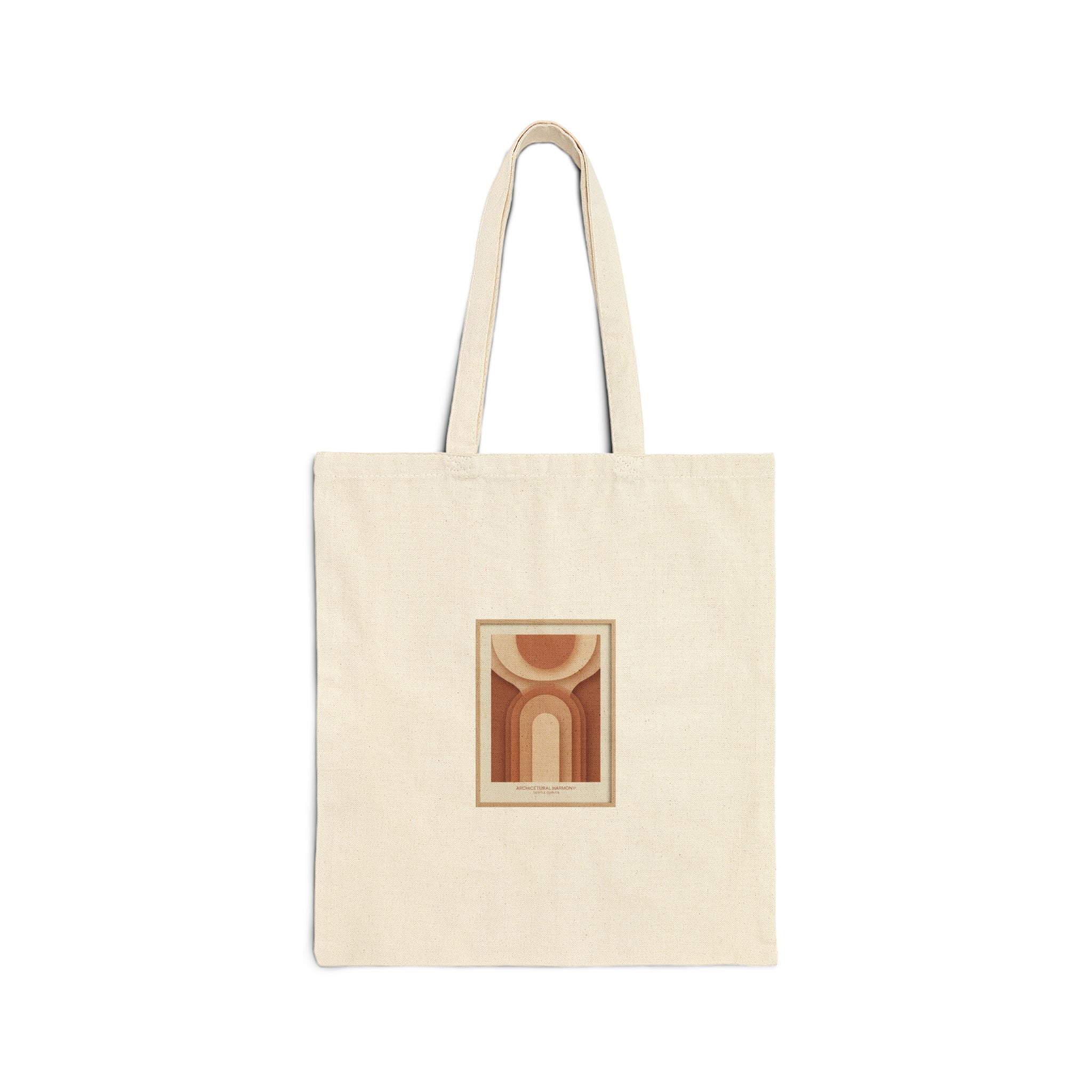 Terracotta Abstract Arch Tote | clay tone art, warm neutral shapes