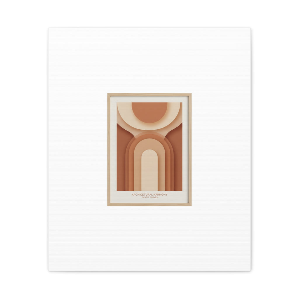 Terracotta Arch Abstract Canvas | Earthy Minimal Poster
