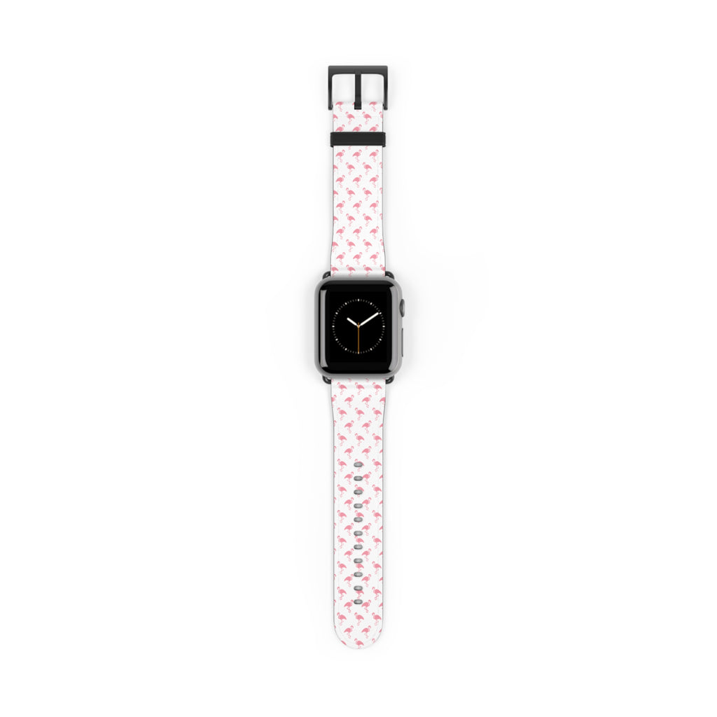Pink Flamingo Pattern Watch Band — Cute Tropical Apple Watch Strap
