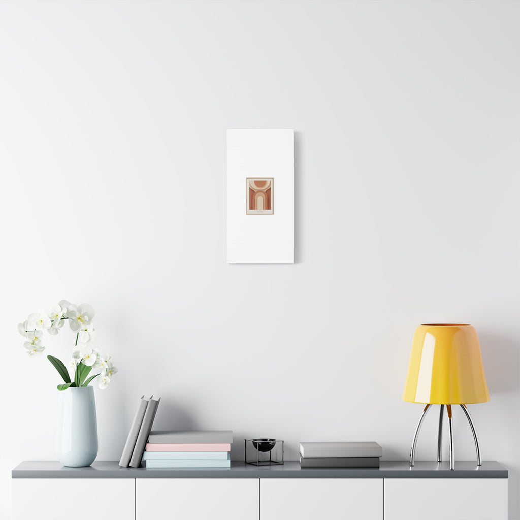 Terracotta Arch Abstract Canvas | Earthy Minimal Poster