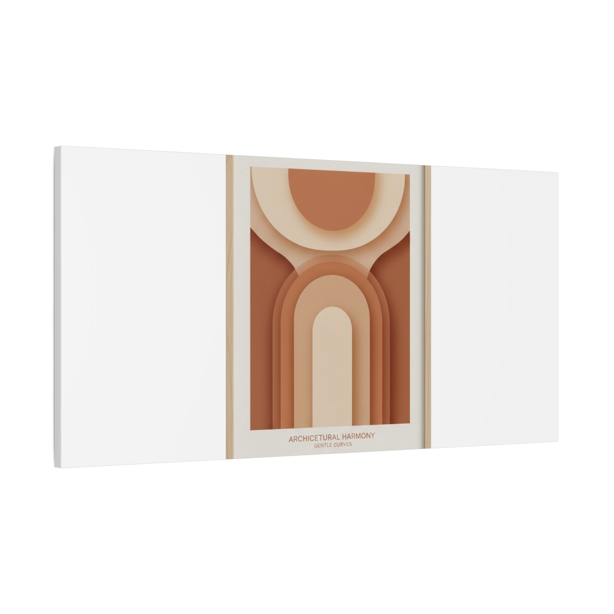 Terracotta Arch Abstract Canvas | Earthy Minimal Poster