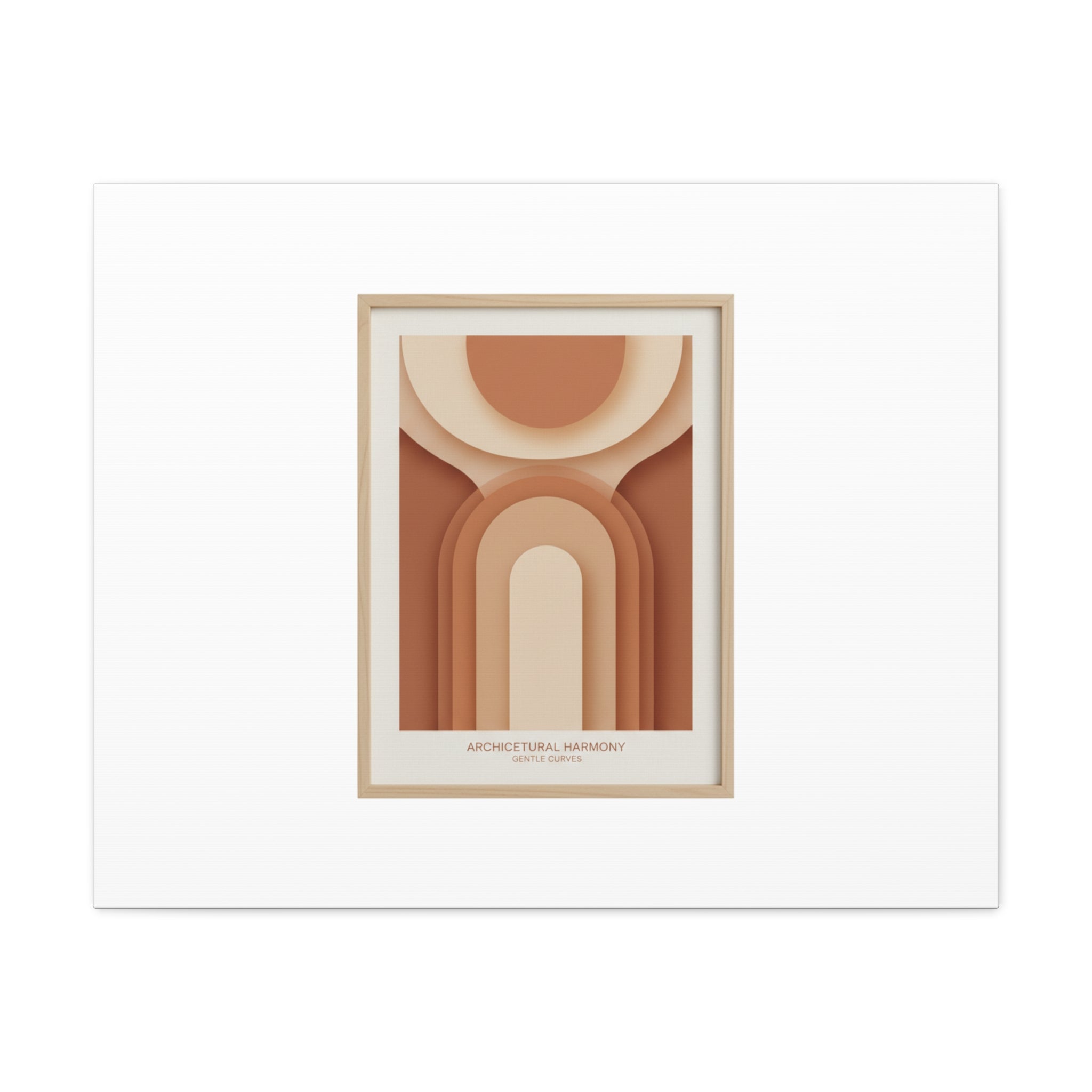 Terracotta Arch Abstract Canvas | Earthy Minimal Poster