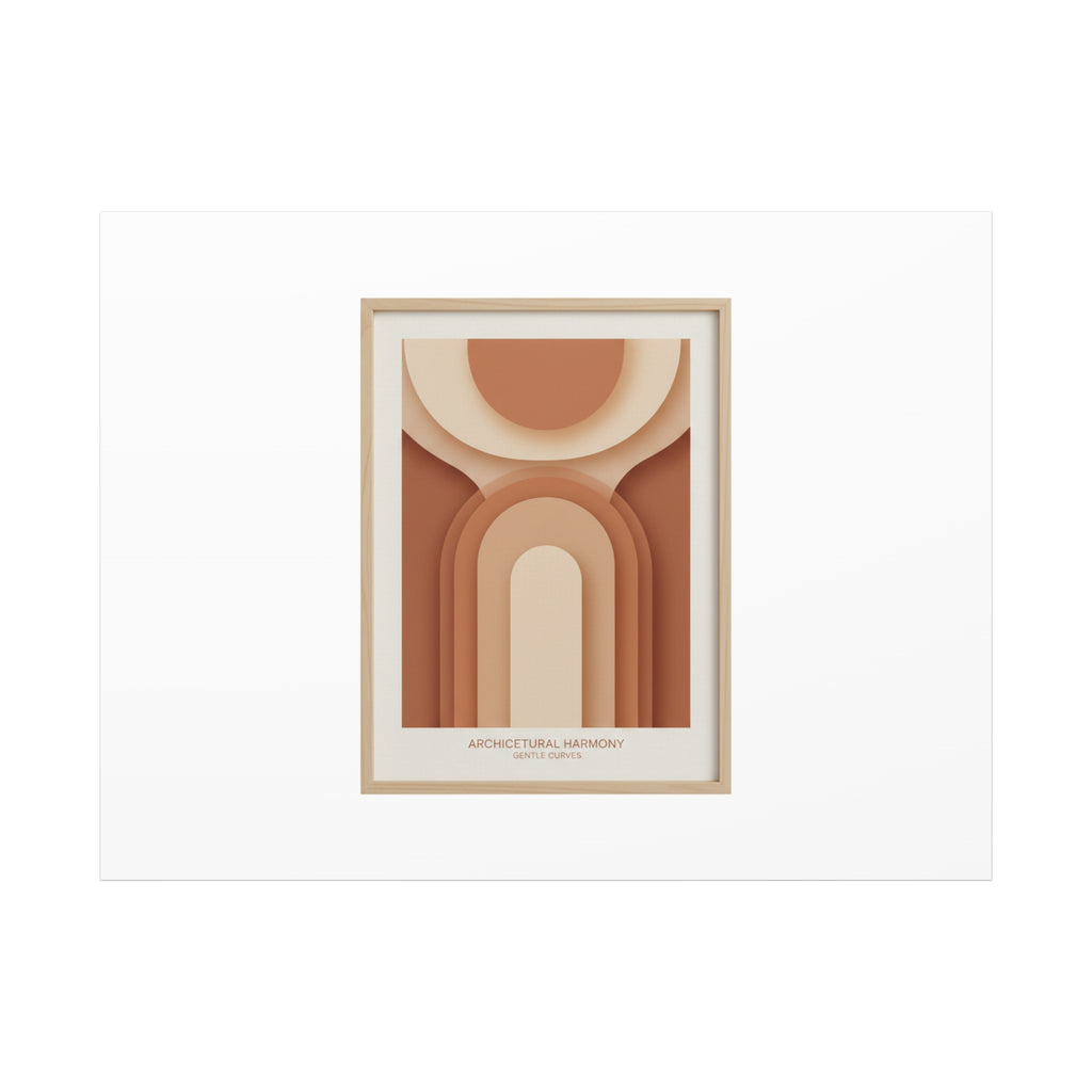 Terracotta Arch Abstract Canvas | Earthy Minimal Poster