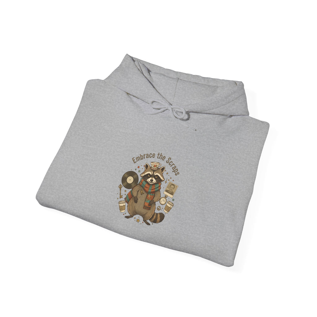Scrappy Raccoon Illustration Hoodie | trash panda tee, possum design