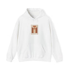 Terracotta Abstract Arch Hoodie | warm neutral shapes, boho arch design