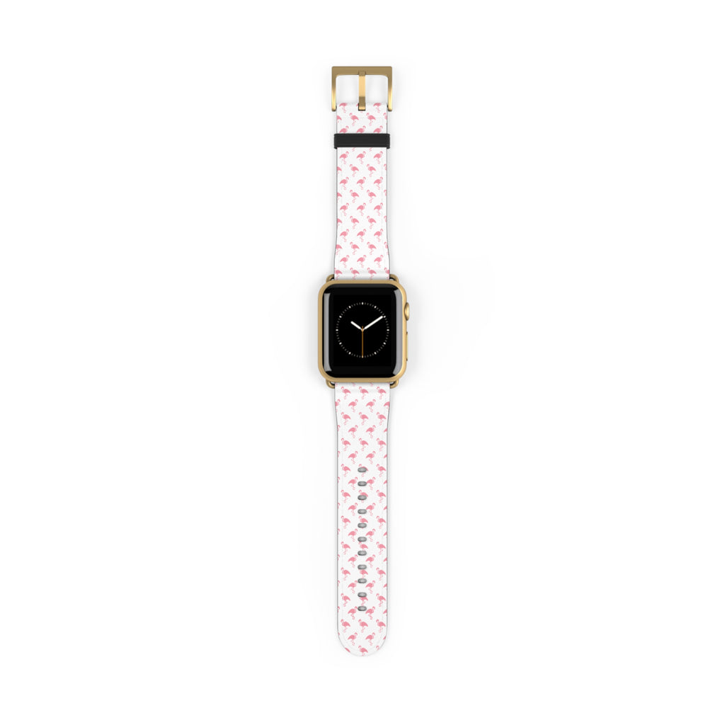 Pink Flamingo Pattern Watch Band — Cute Tropical Apple Watch Strap