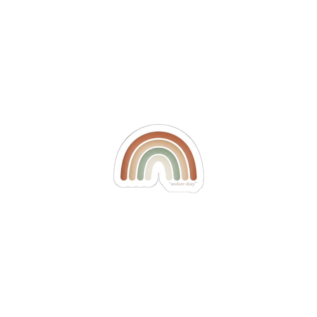 Neutral Rainbow Sticker | Muted Boho Arc, Terracotta Sage Pastel Vinyl