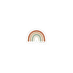 Neutral Rainbow Sticker | Muted Boho Arc, Terracotta Sage Pastel Vinyl