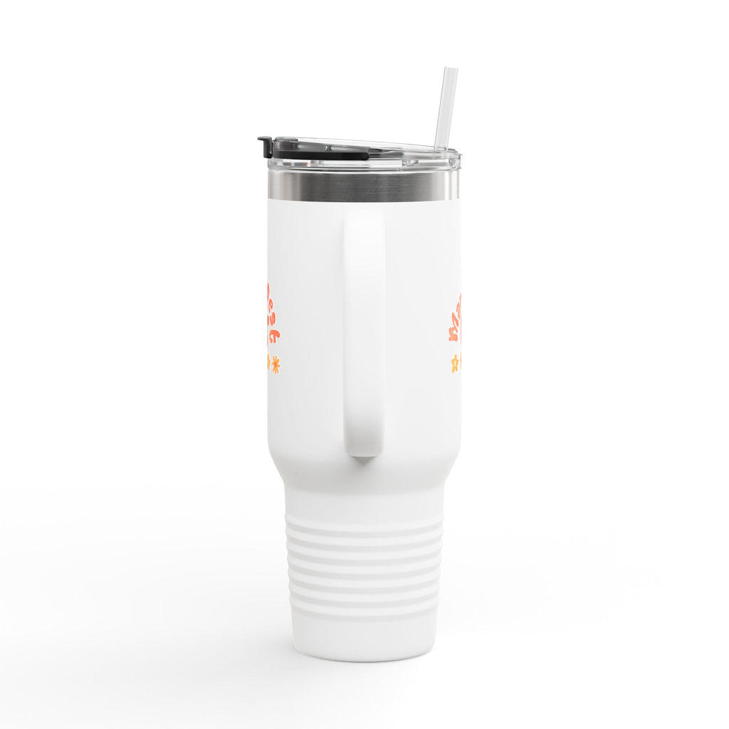 Insulated Travel Mug — "Manifest It" 40oz Tumbler with Lid & Straw