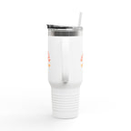 Insulated Travel Mug — "Manifest It" 40oz Tumbler with Lid & Straw