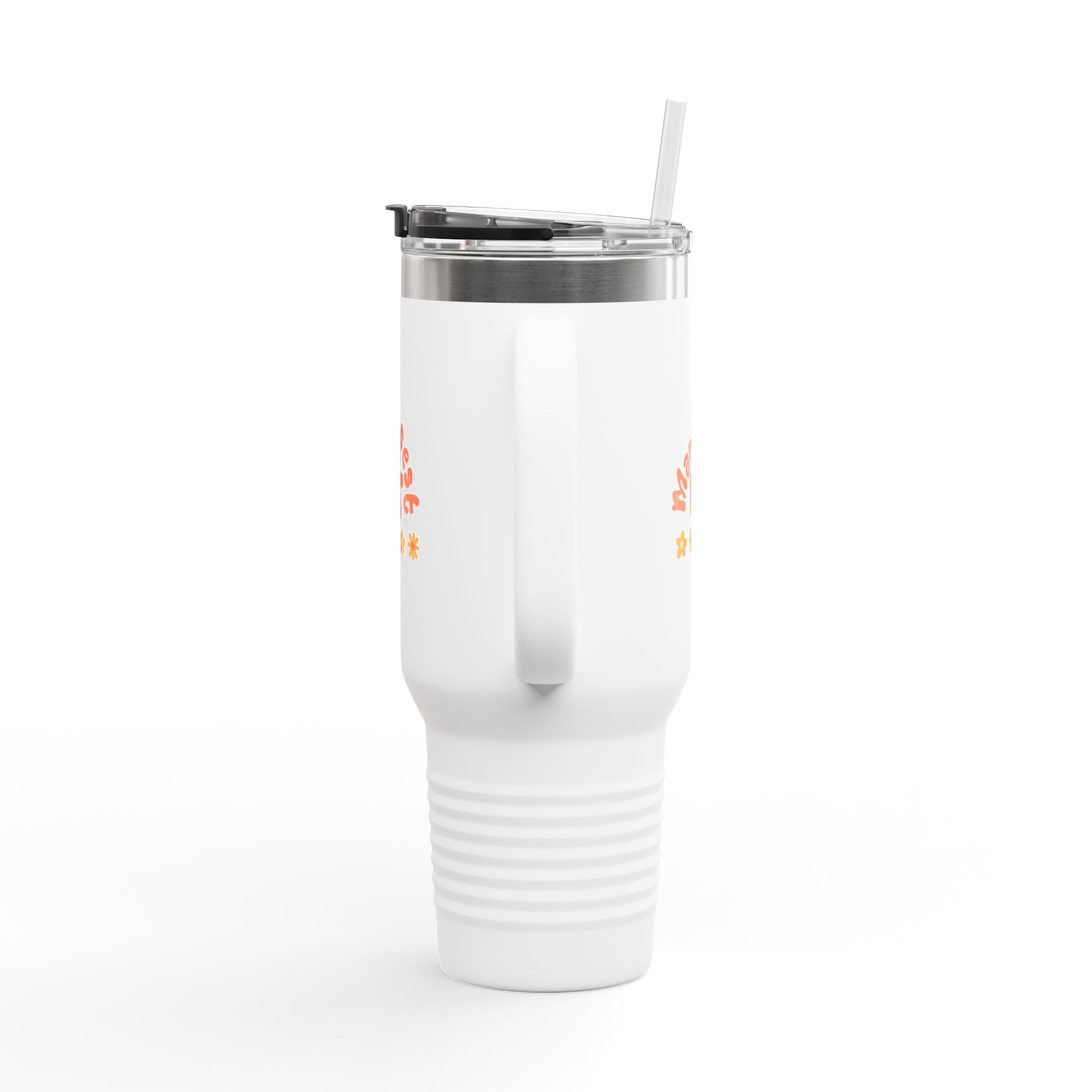 Insulated Travel Mug — "Manifest It" 40oz Tumbler with Lid & Straw