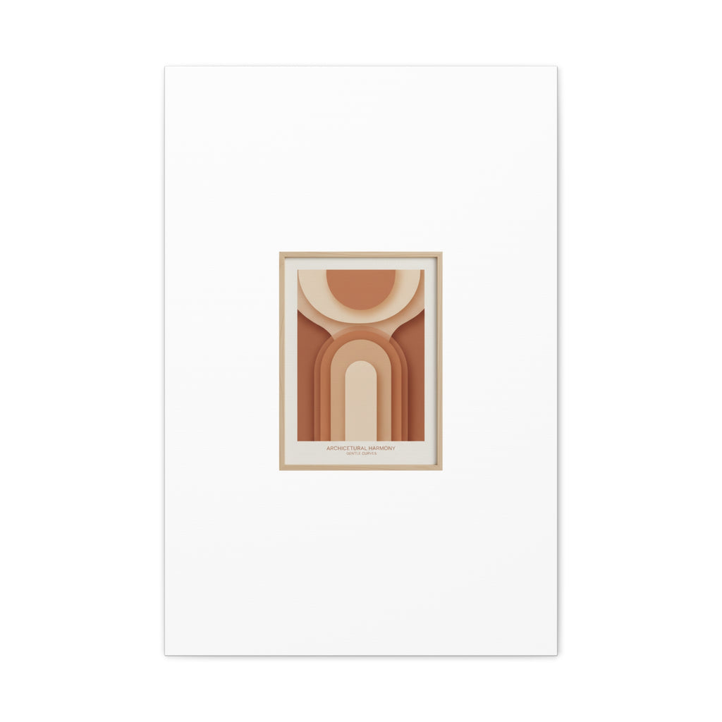 Terracotta Arch Abstract Canvas | Earthy Minimal Poster