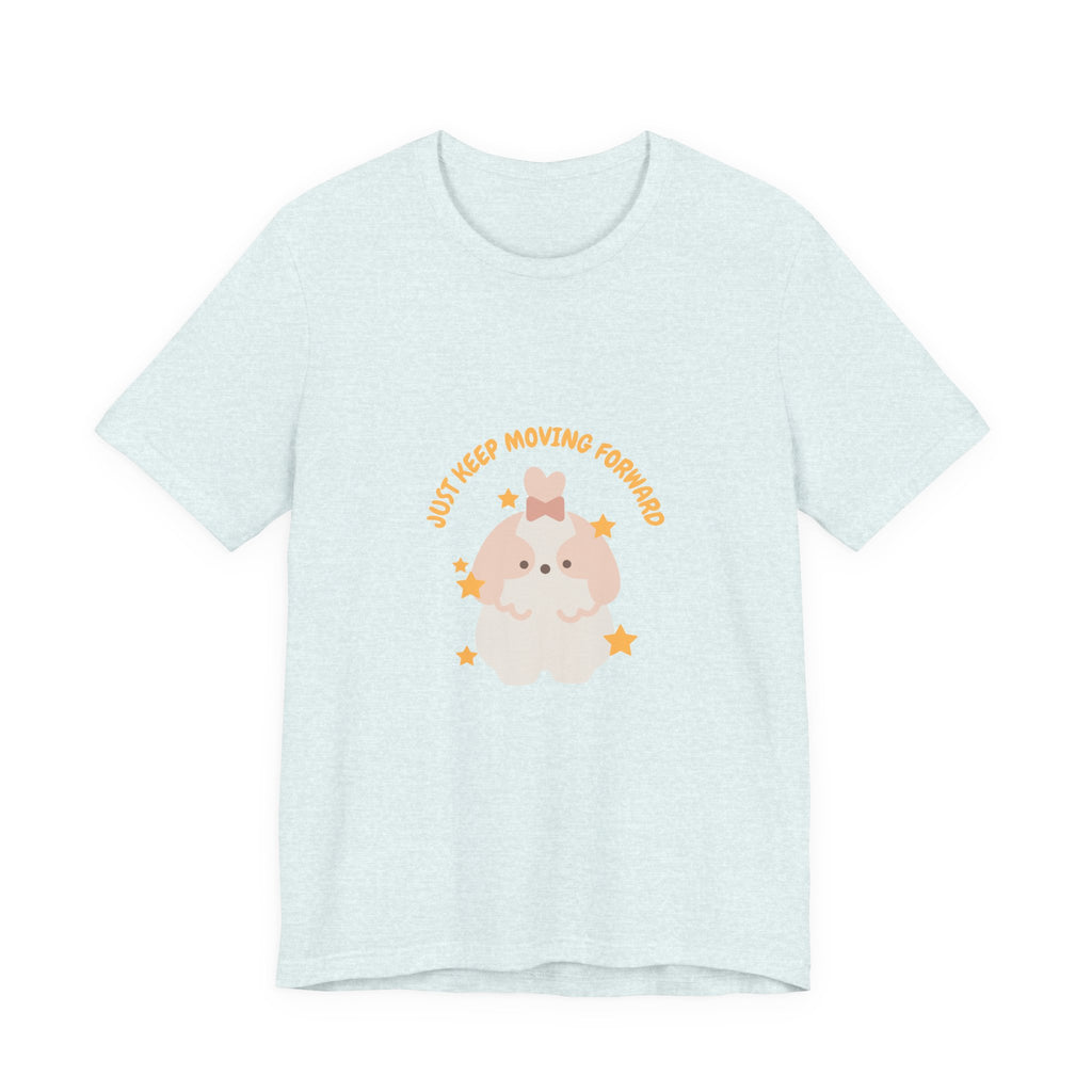 Cute Kawaii Bunny Tee — "Just Keep Moving Forward" Graphic T-Shirt