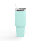 40oz Insulated Travel Mug — “The Adventure Begins” Mountain Stainless Tumbler