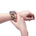 Leopard Print Silicone Watch Band — Beige Animal Pattern Apple/Smartwatch Strap