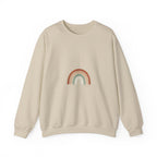 Neutral Rainbow Arc Sweatshirt | muted rainbow, boho desert arc