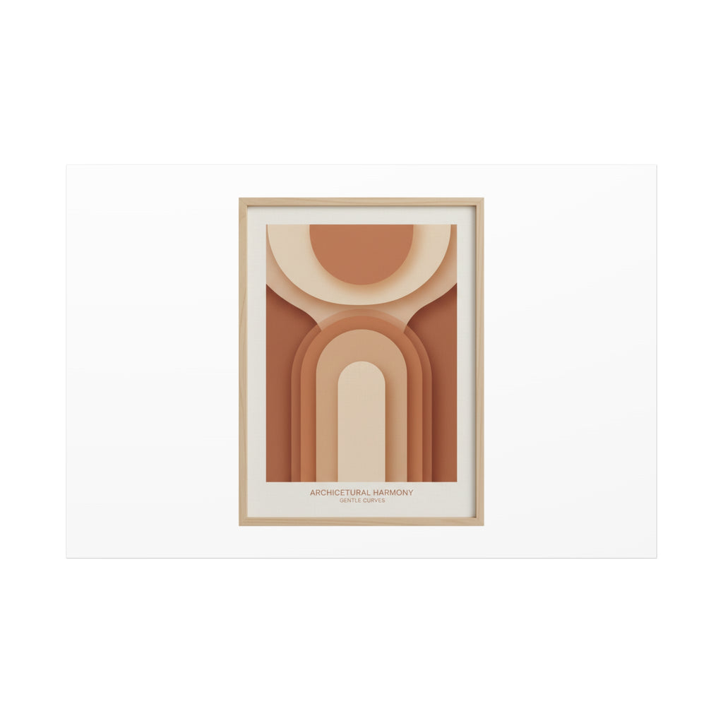 Terracotta Arch Abstract Canvas | Earthy Minimal Poster
