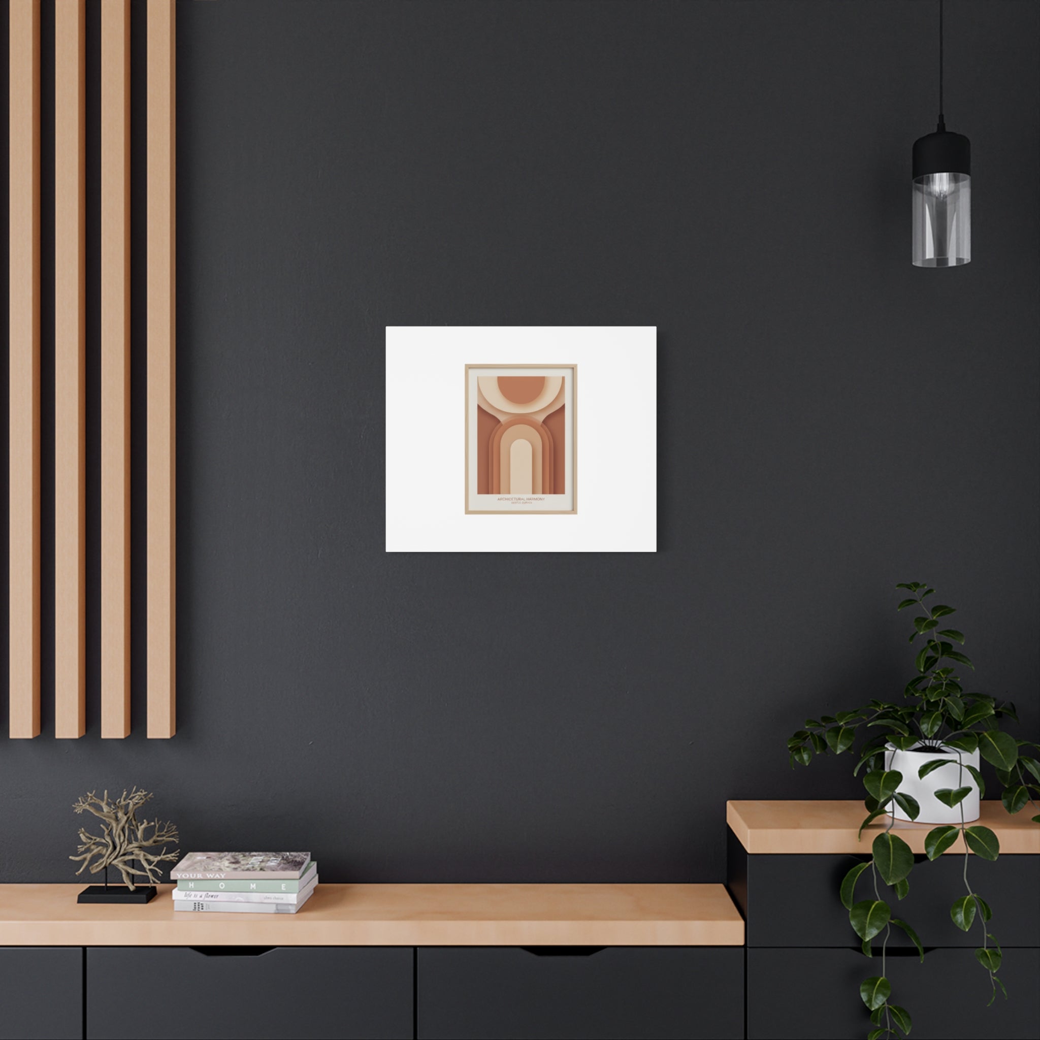Terracotta Arch Abstract Canvas | Earthy Minimal Poster