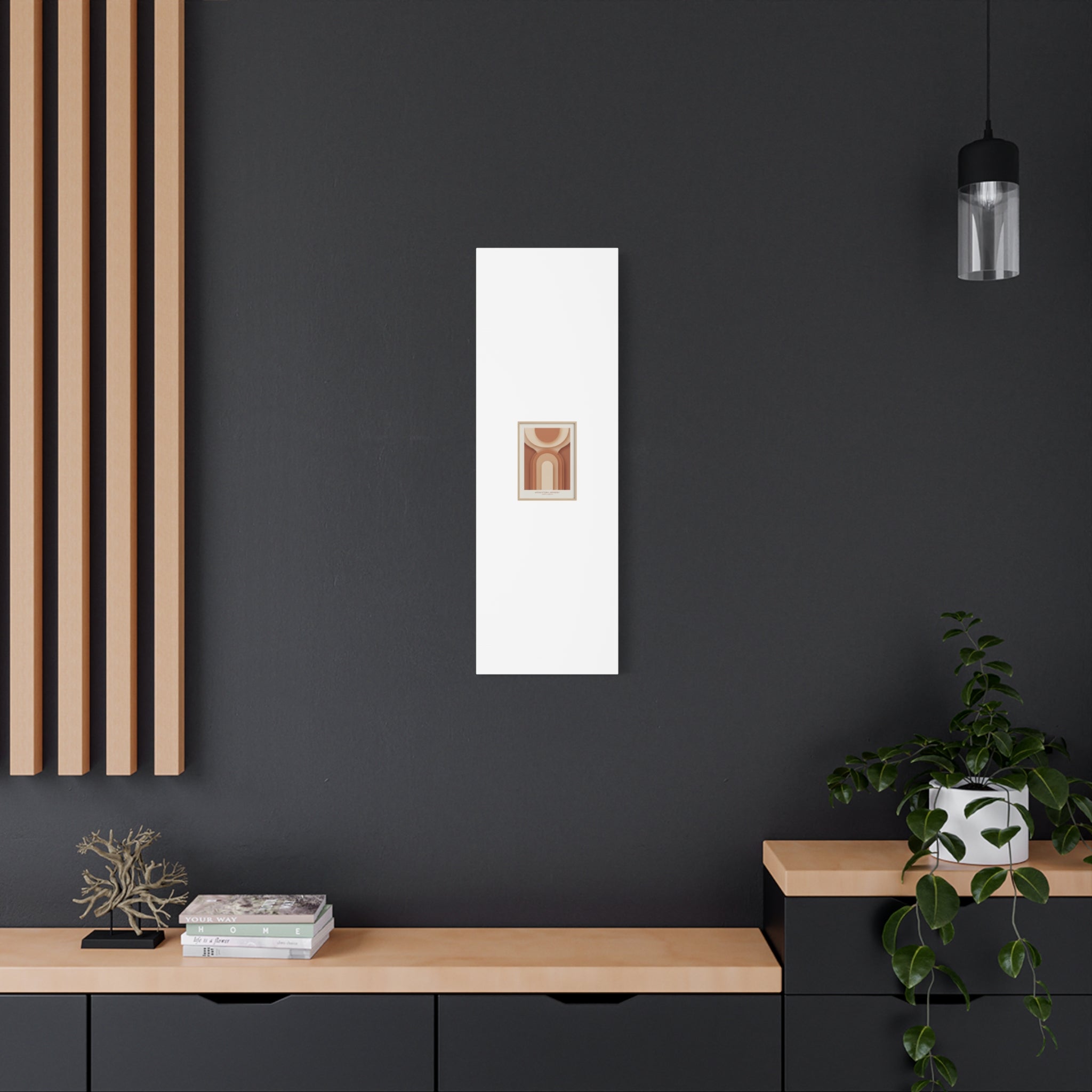Terracotta Arch Abstract Canvas | Earthy Minimal Poster