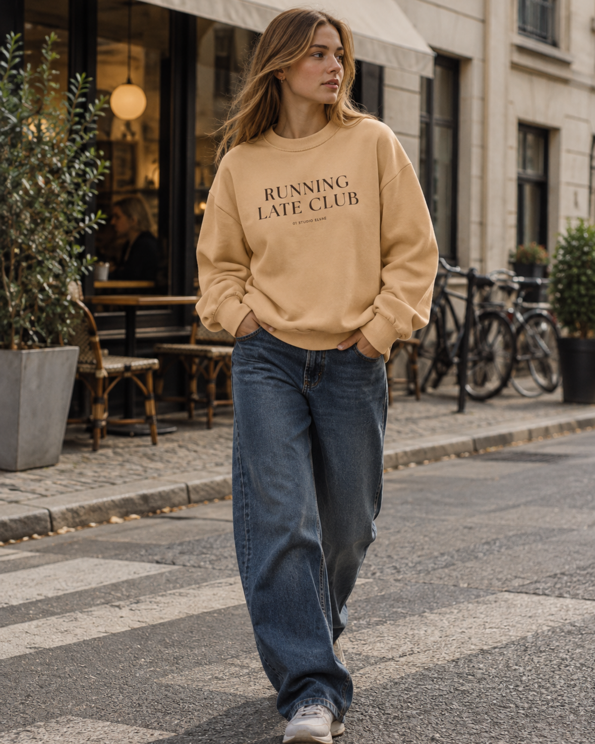 Running Late Club Heavyweight Crewneck