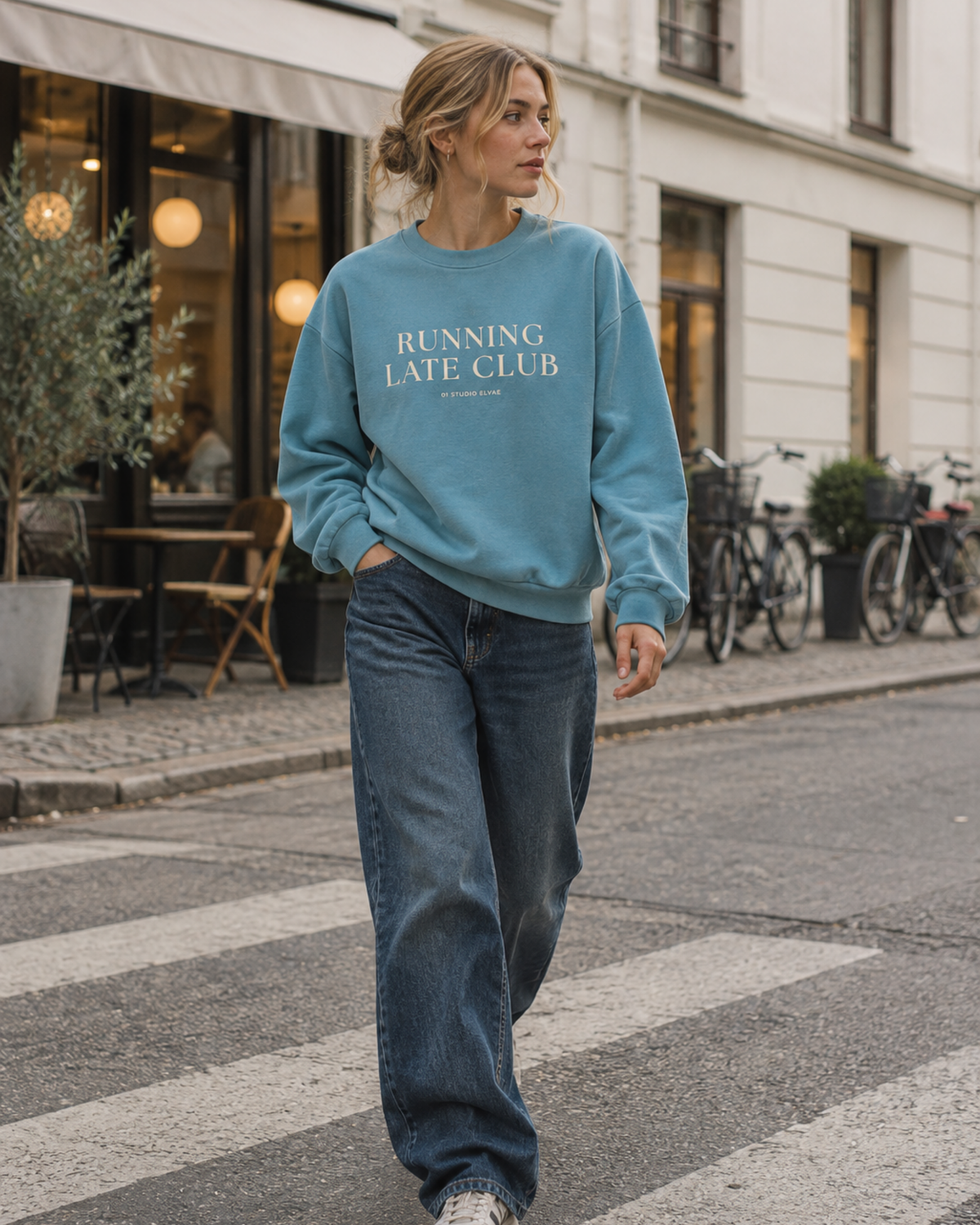 Running Late Club Heavyweight Crewneck
