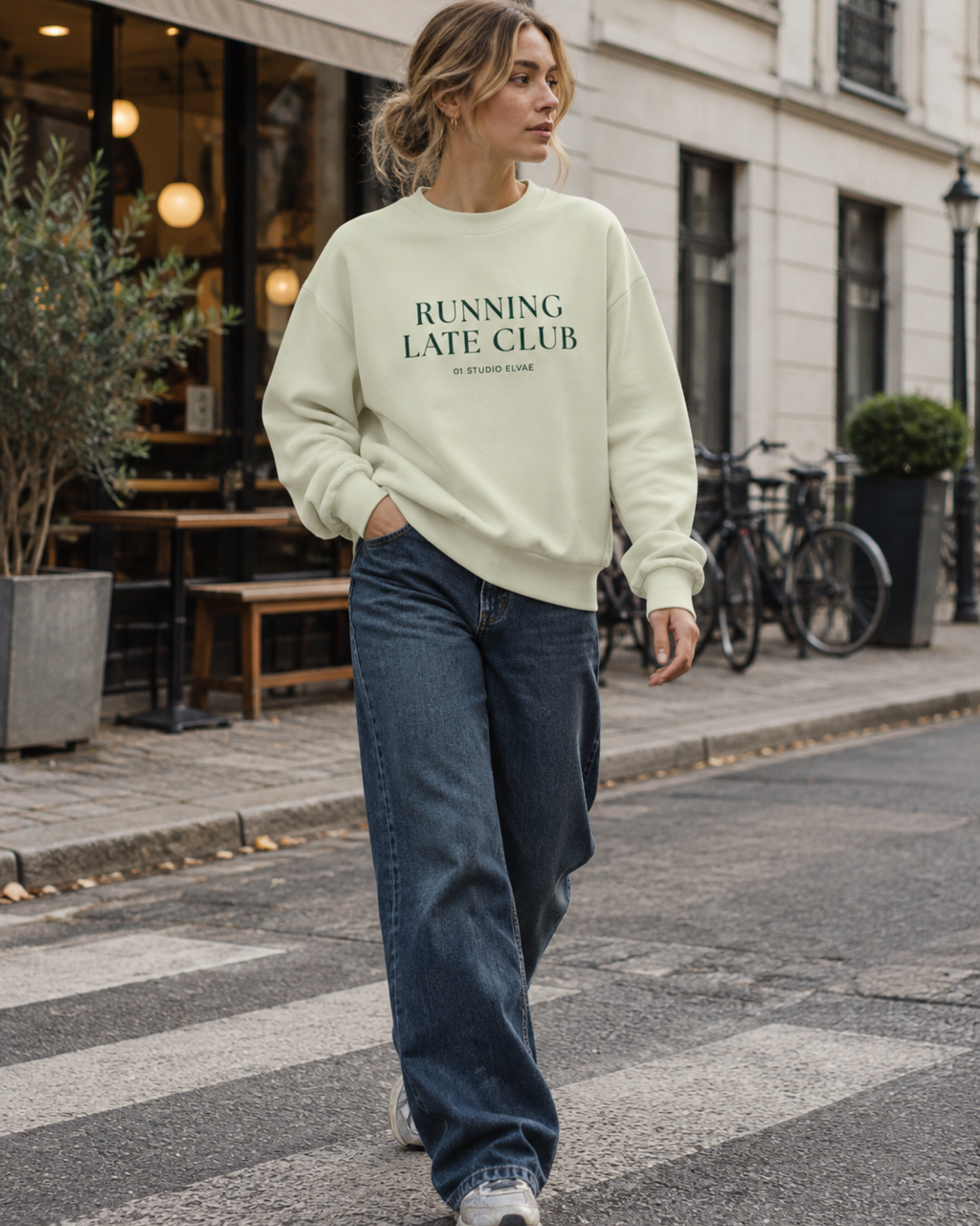 Running Late Club Heavyweight Crewneck