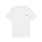 White organic cotton semi-oversized T-shirt Stanley/Stella with embroidered mouth detail by Studio Elvae.